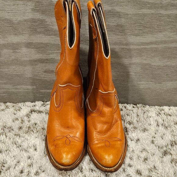 Vintage Frye Women's Brown Cowgirl Boots Size 5 - Picture 6 of 11